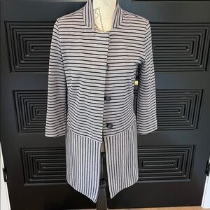 CAbi Black and Gray Striped Blazer
